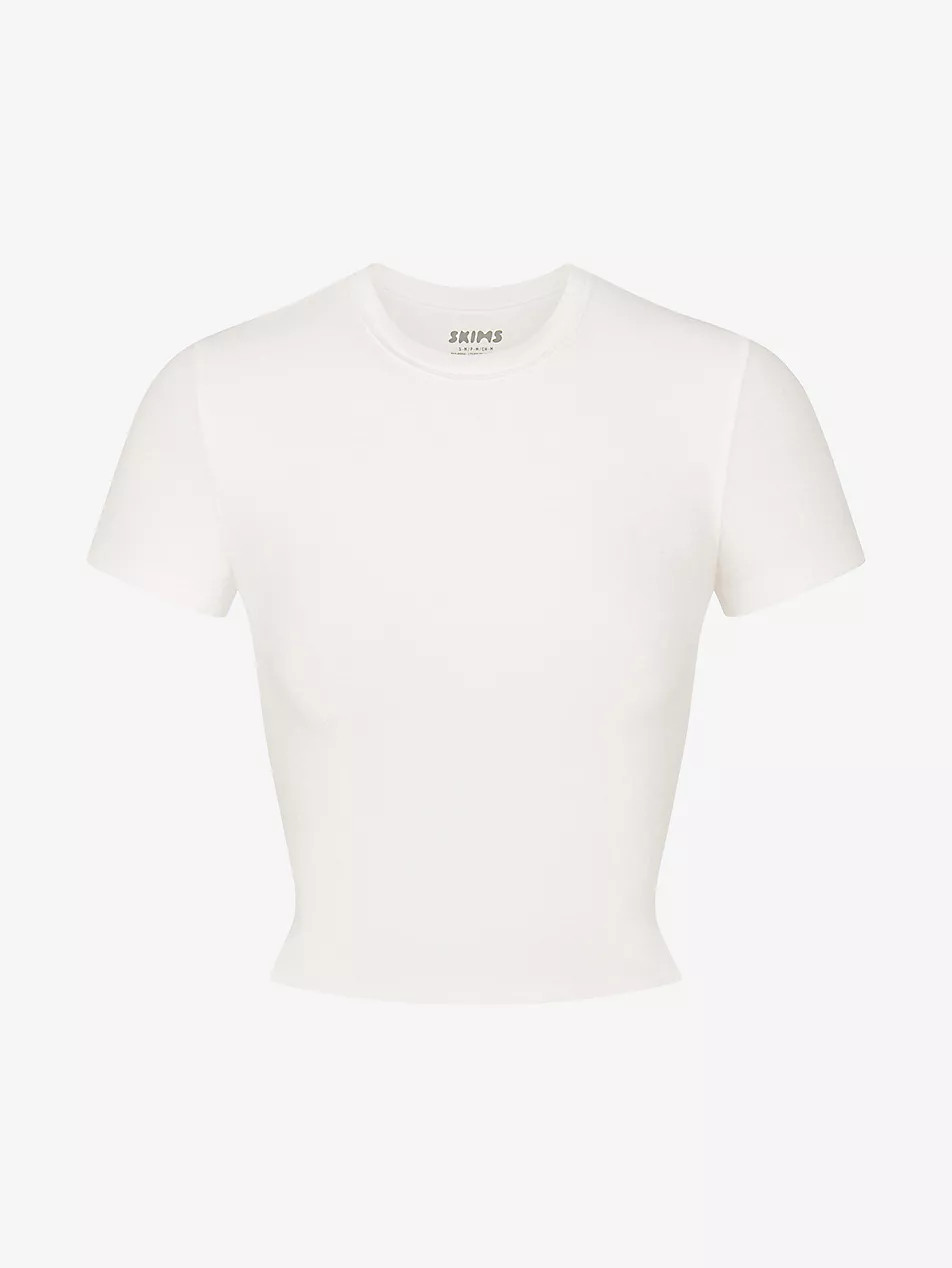 Terry Lounge cropped stretch-modal T-shirt | Selfridges