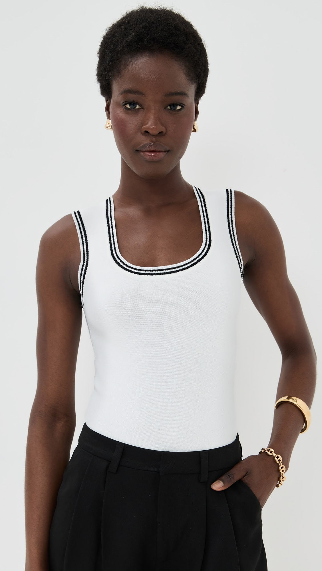 Ringer Square Neck Tank Bodysuit | Shopbop