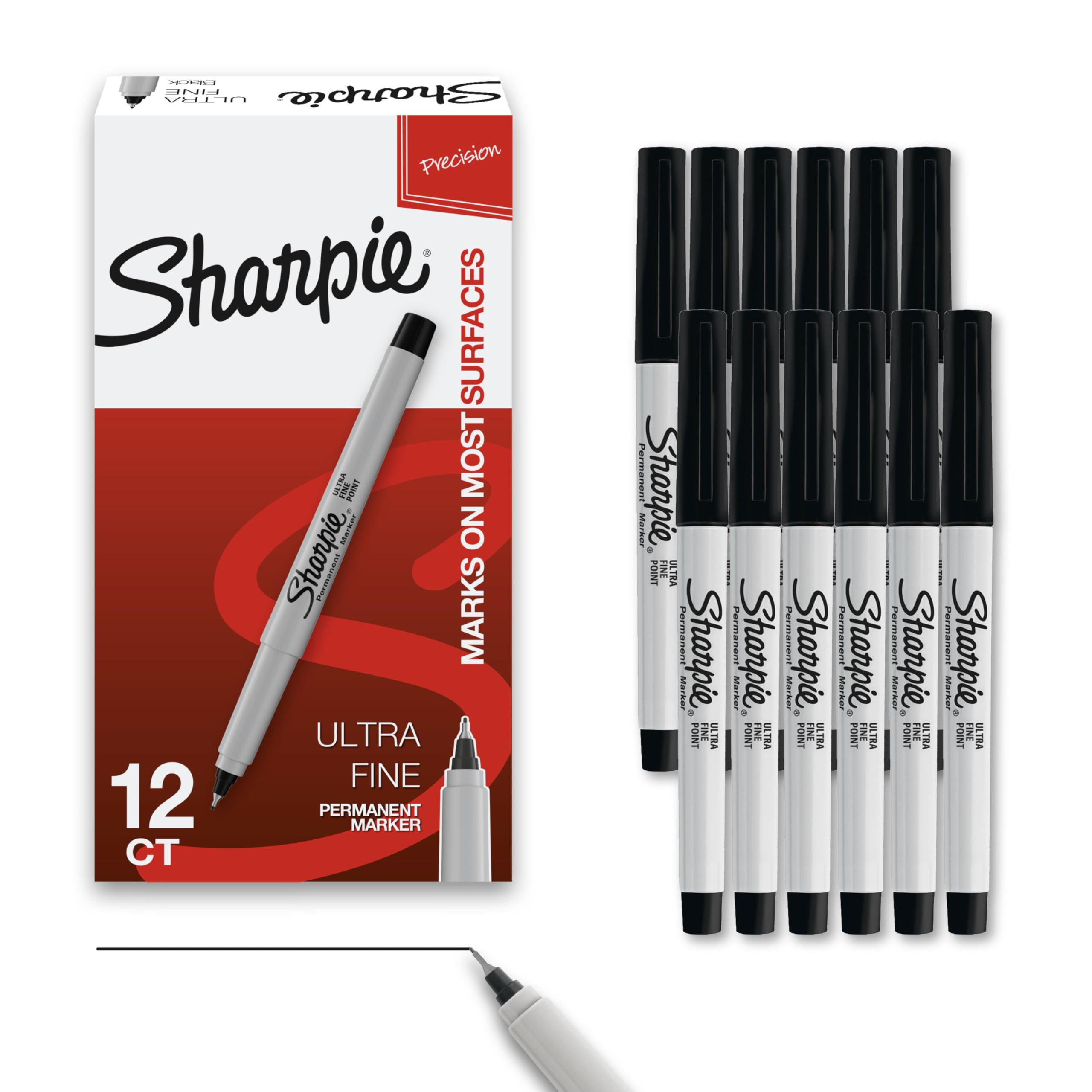 Sharpie Permanent Markers, Ultra Fine Tip Markers Set, Quick Drying And Fade Resistant Artist Mar... | Amazon (US)