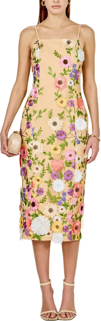 Floral Embroidery Midi Dress | Nordstrom