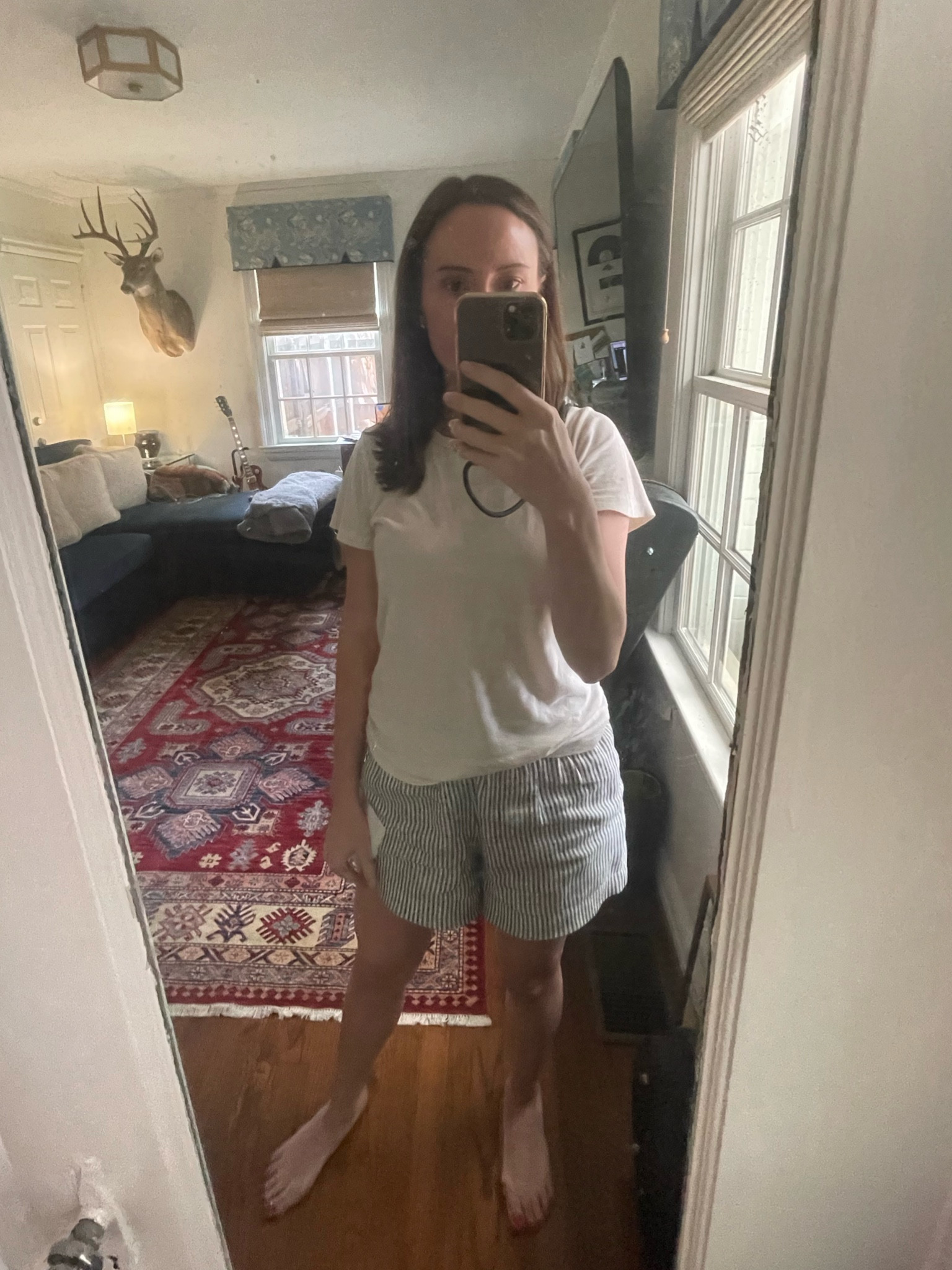 Easy WFH outfit. Bought these reformation linen shorts in two colors, they’re the best for summer. Shorts have an elastic waistband for pregnancy and after 

#LTKbump #LTKFind #LTKSeasonal