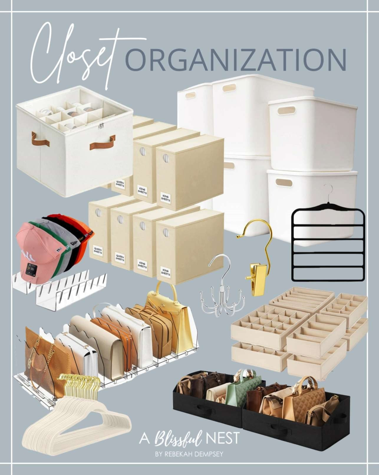 Everything has a place, and it makes such a difference. Shop these closet organizers here.
Shoe Organizer for Closet, Bed Sheet Organizers, Ivory Velvet Hangers, Hat Stand, Gold Boot Clips, Closet Organizer Bins, Drawer Organizer, Shelf Divider, Closet Organizers and Storage, Plastic Storage Baskets Bins, Belt Hanger
 

 #LTKHome #LTKFindsUnder50 #LTKFindsUnder100