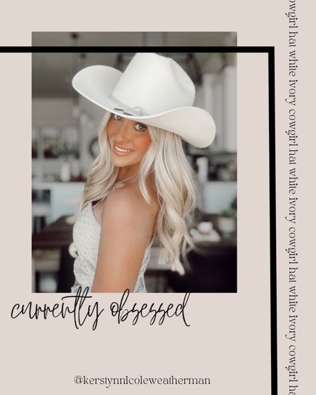 Cowgirl hat is a staple in my wardrobe! 
I love this one from premonition goods! So stunning & the quality is 10/10!

Perfect for festival season ☁️✨ and country concerts 

#LTKFestival #LTKU #LTKstyletip