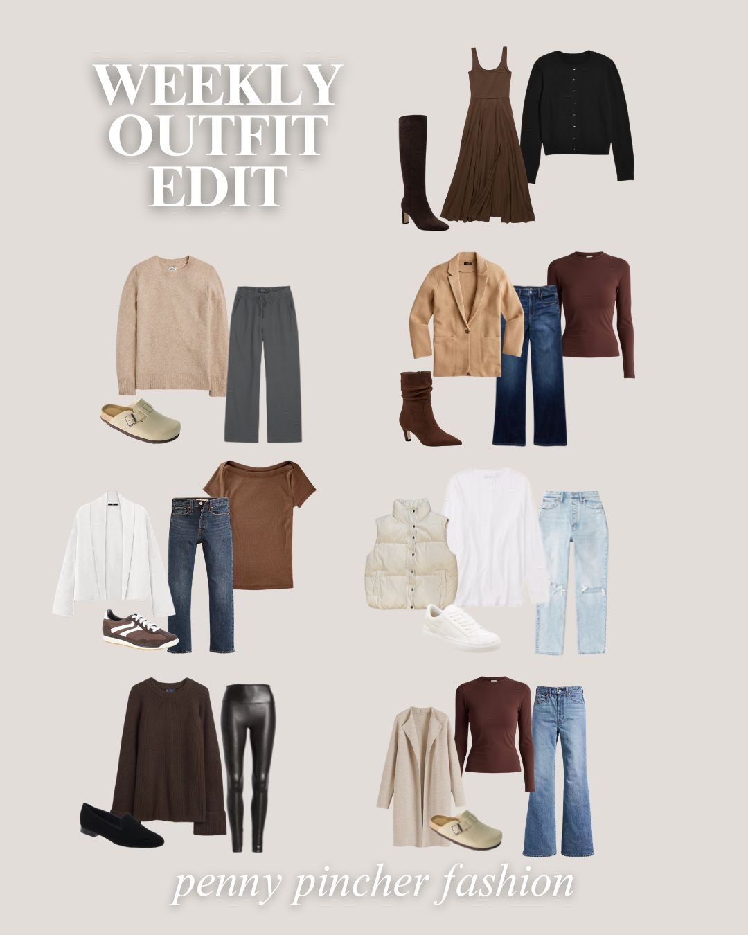 Outfits of the week from my year round capsule wardrobee