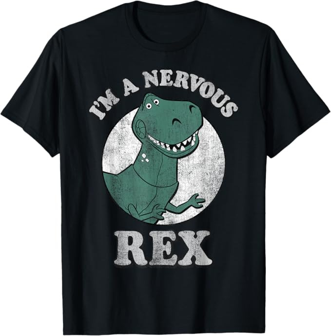 Disney Pixar Toy Story I'm A Nervous Rex Dinosaur T-Shirt | Amazon (US)