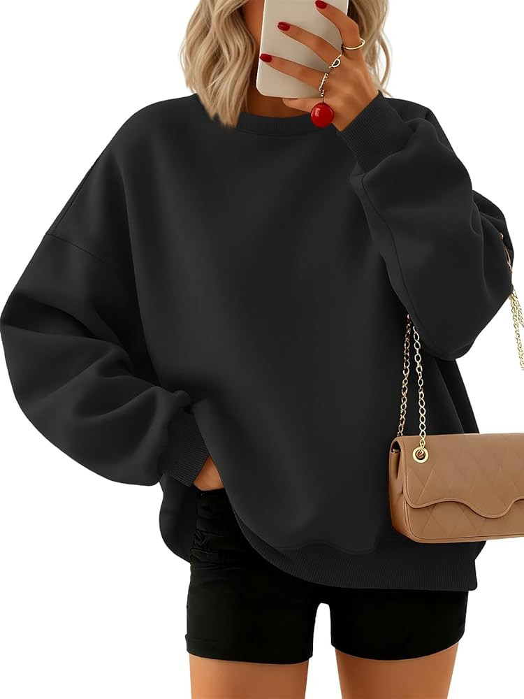 Trendy Queen Sweatshirts for Women Hoodies Oversized Crewneck Tops Sweaters Comfy Fall Winter Out... | Amazon (US)