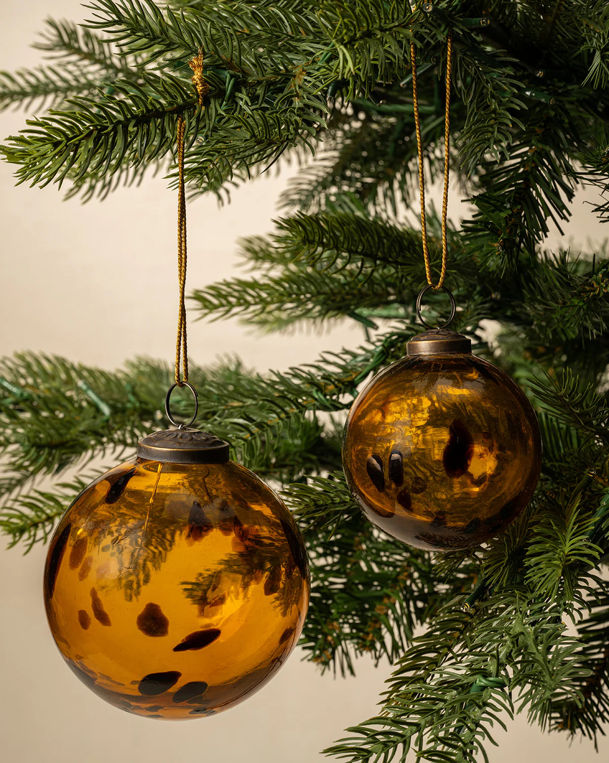 Tortoise Glass Baubles (Set of 4) | McGee & Co. (US)