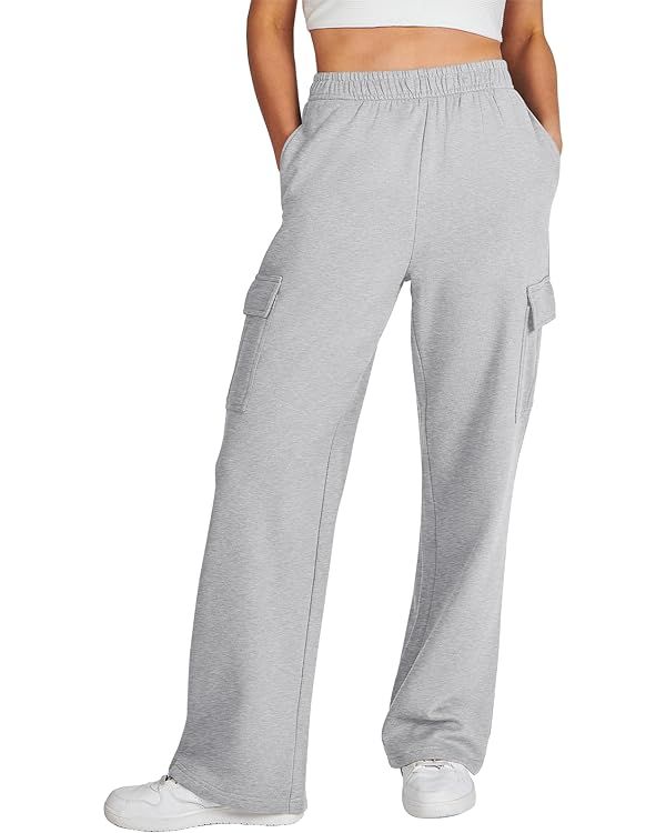ANRABESS Womens Cargo Sweatpants Casual Baggy Fleece High Waisted Athletic Lounge Pants | Amazon (US)