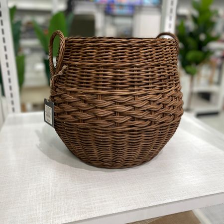 Dark woven rattan basket with handles, blanket storage, planter basket, home decor



#LTKhome #LTKSeasonal #LTKFind