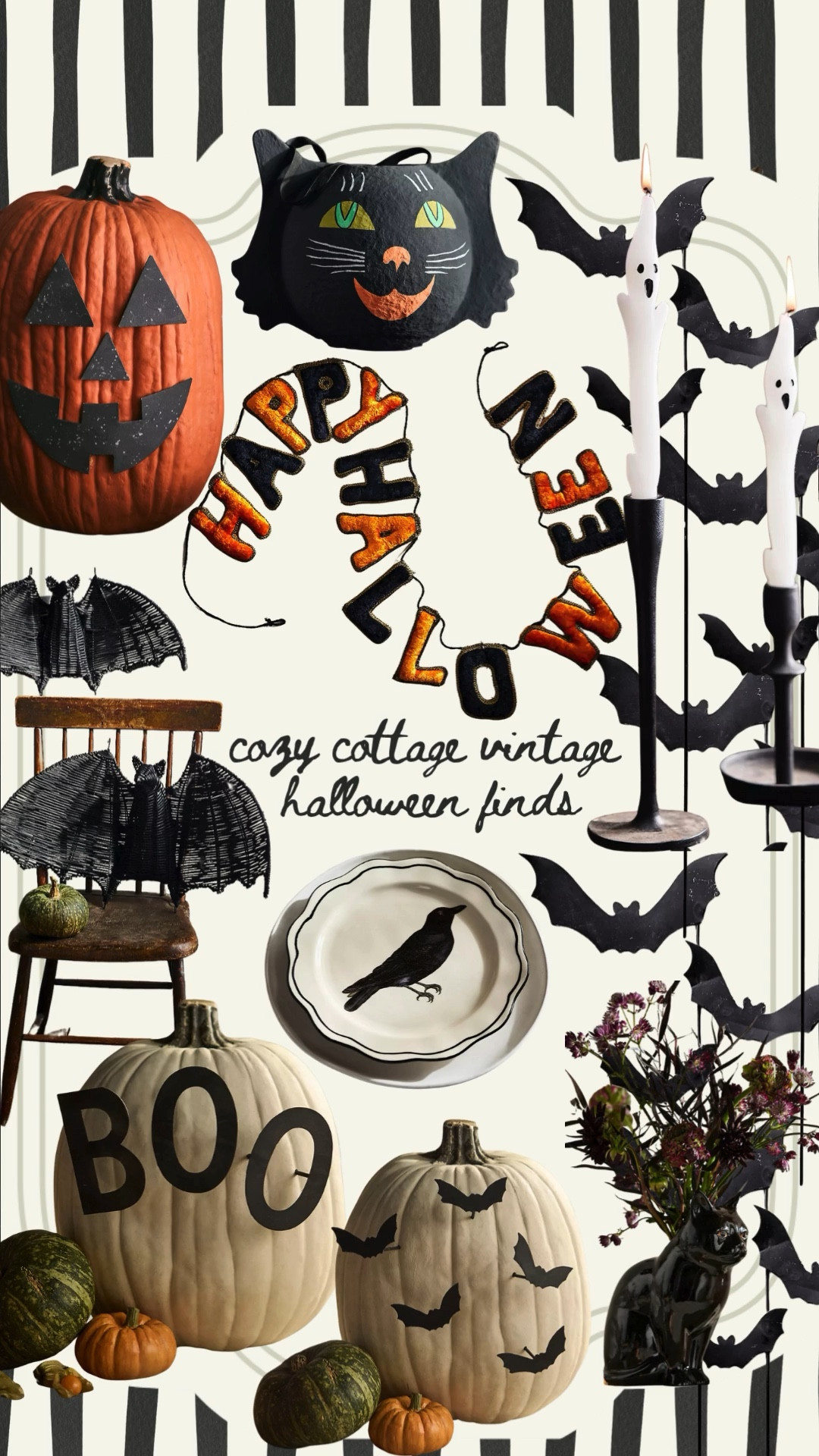 Cozy cottage vintage inspired Halloween finds 