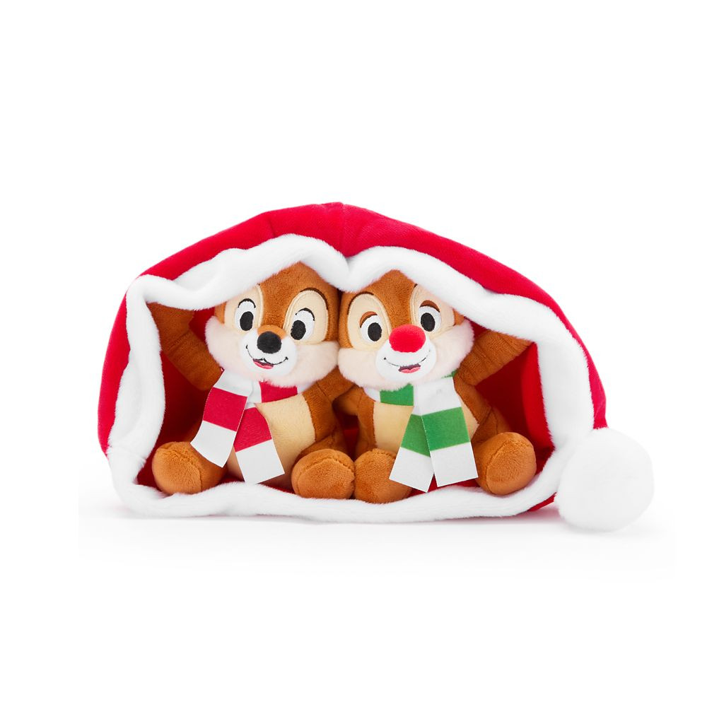 Chip 'n Dale Holiday Plush Set in Santa Hat – 5'' | Disney Store