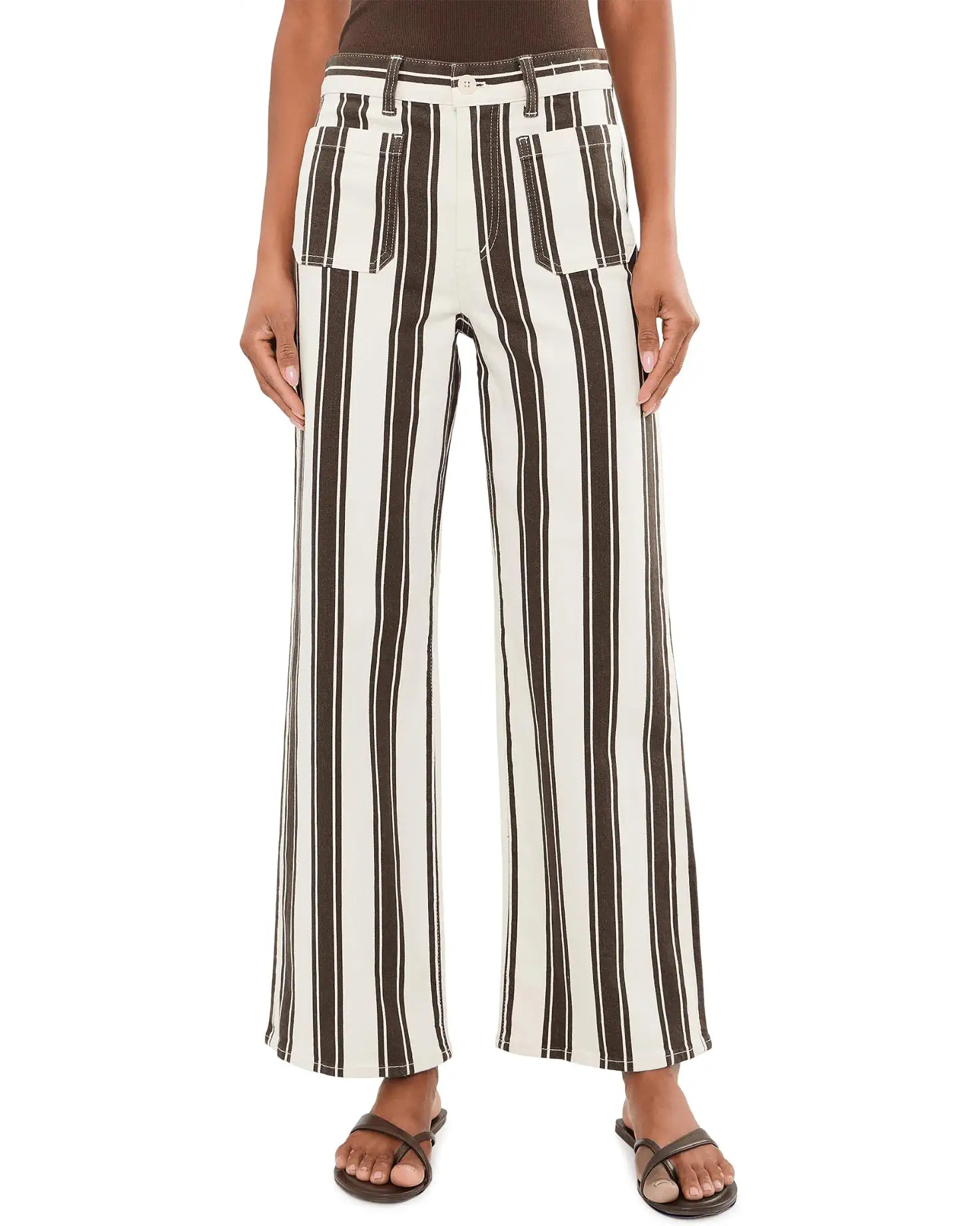 Women's Madewell The Emmy Wide Leg Pants - Stripe | Zappos.com