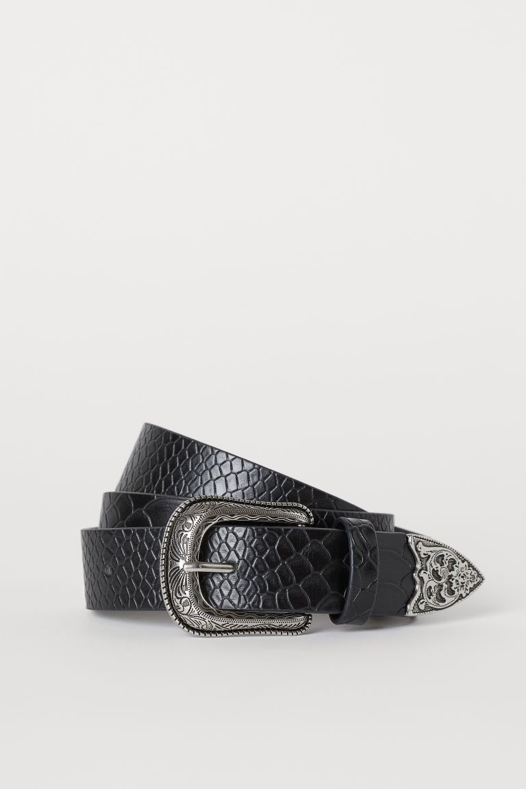 H & M - Belt with Metal Buckle - Black | H&M (US + CA)