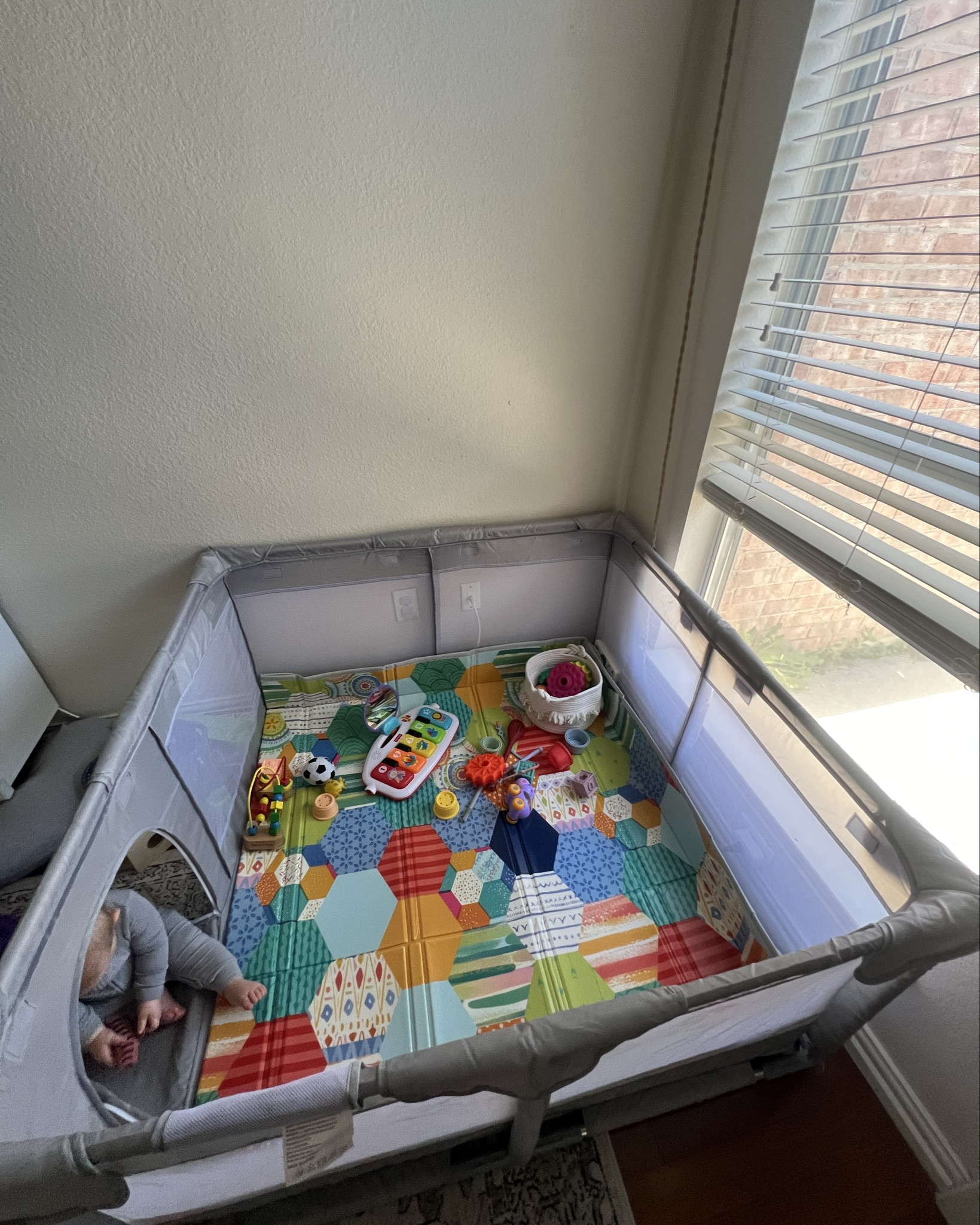just ordered this for our baby so he has a place to play independently while we can’t watch him. Ours is the 50x50 pen 

Playpen, baby, play area, toys, 8 month old, baby safety 

#LTKHome #LTKFindsUnder50 #LTKBaby