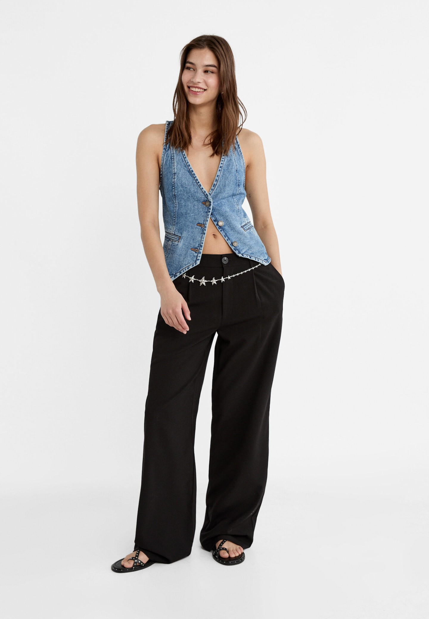 Straight-Leg-Anzughose - Hosen für Damen | Stradivarius Deutschland | Stradivarius DE
