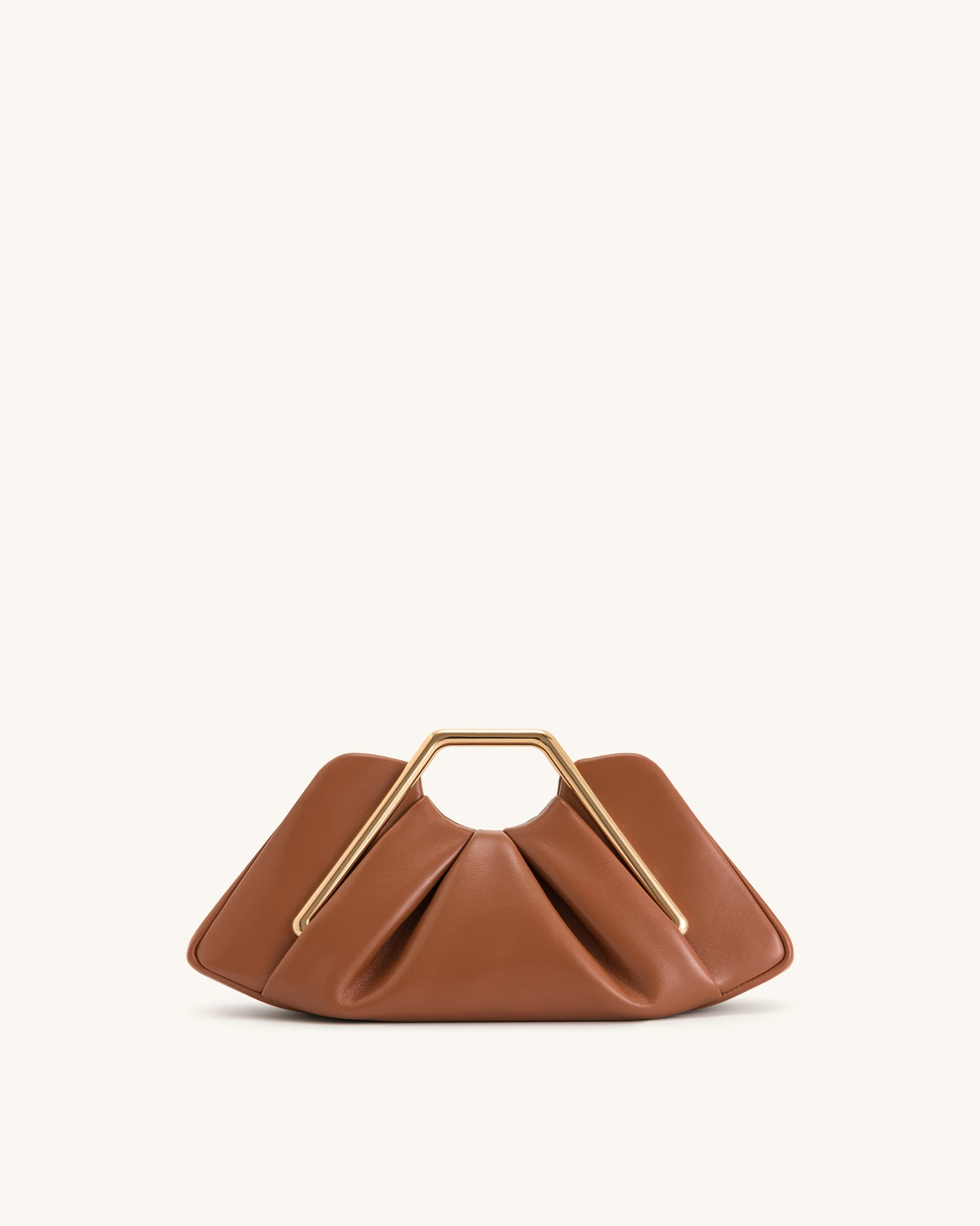 Lila Metal Frame Clutch - Brown | JW PEI US