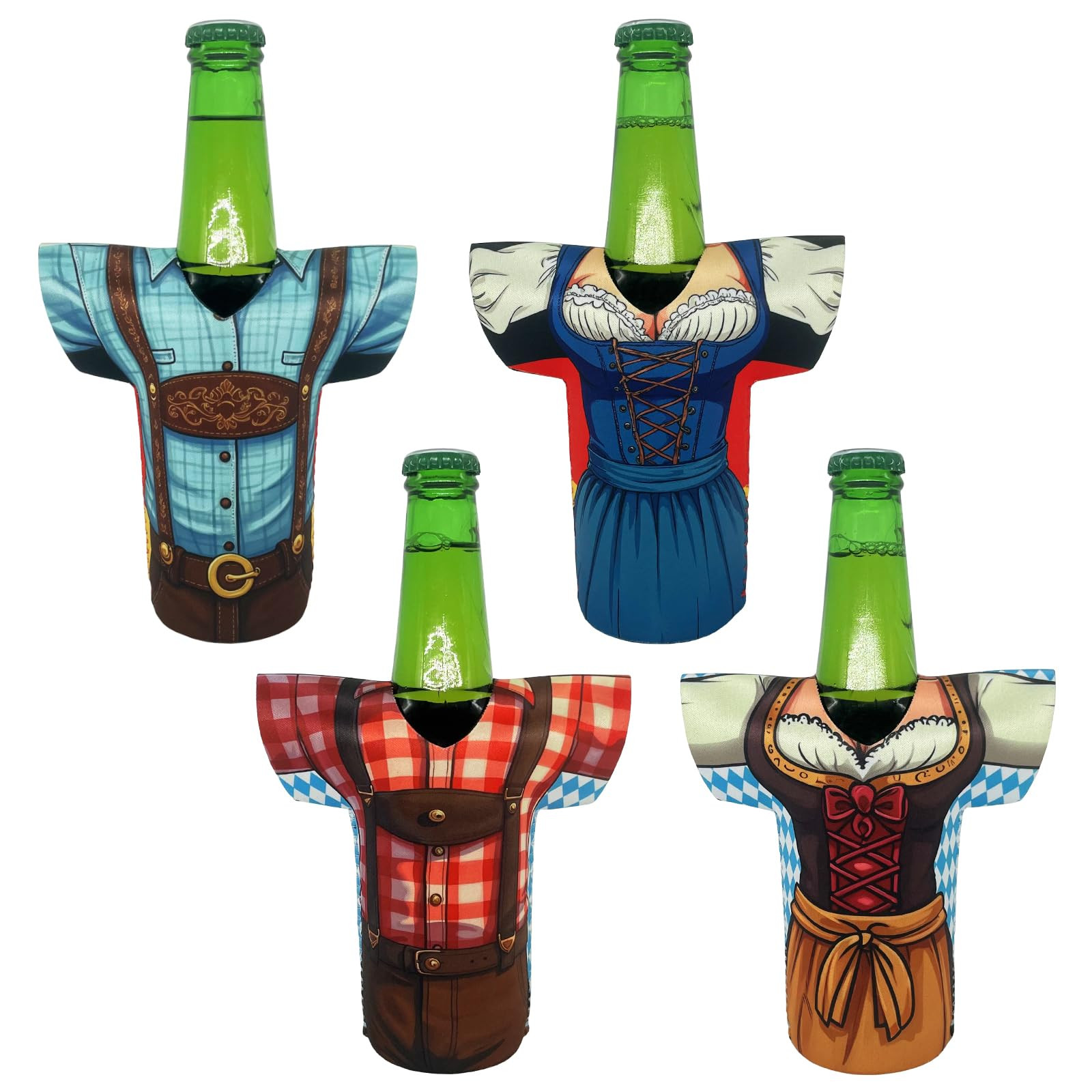 8PCS Oktoberfest Beer Can Coolers Decorations – German Themed Bavarian Drink Bottle Sleeves Par... | Amazon (US)