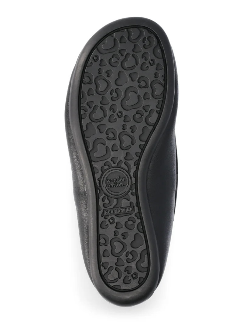 Wonder Nation Girls Bow Ballet Flats | Walmart (US)