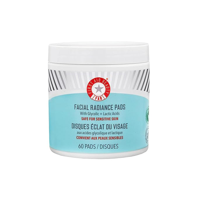 First Aid Beauty - Facial Radiance Pads with Glycolic & Lactic Acids, Daily Exfoliating pads with... | Amazon (US)