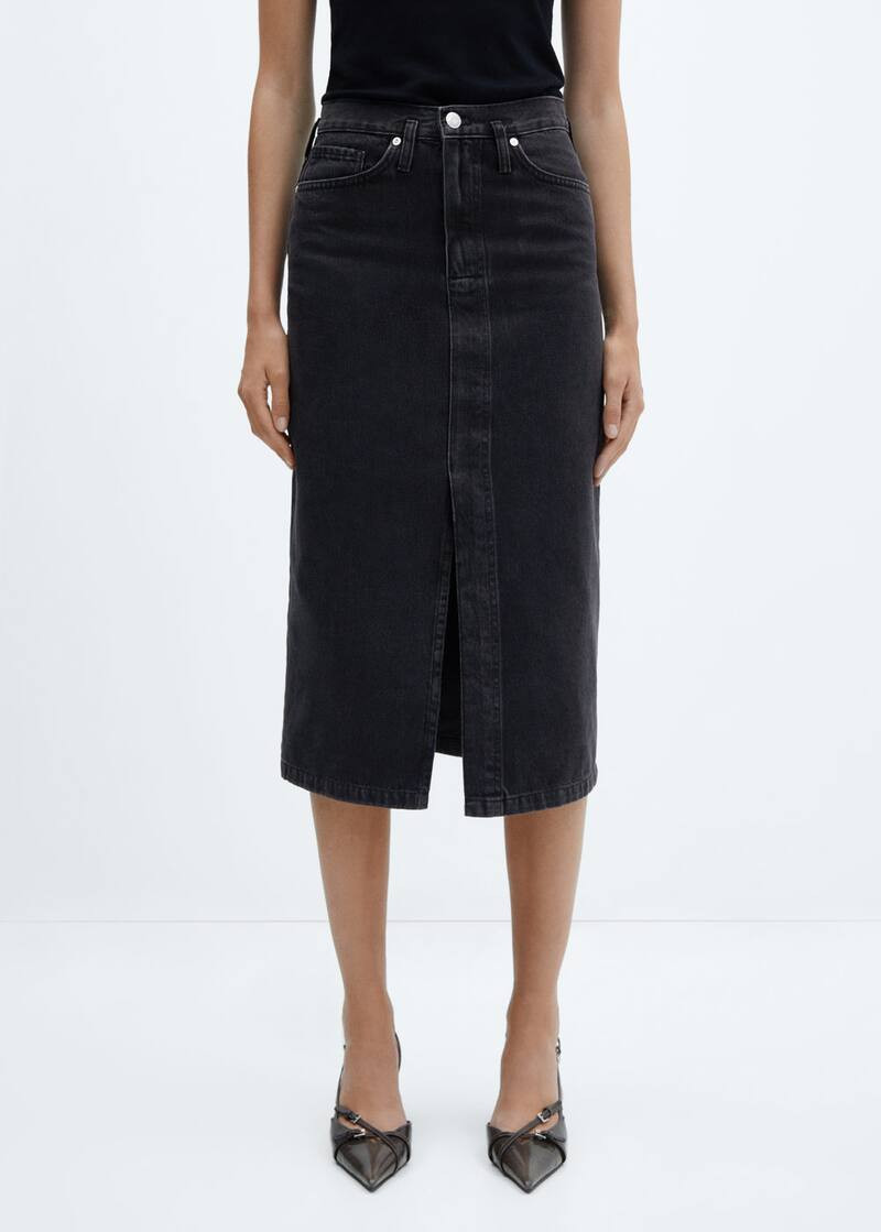 Denim midi-skirt | MANGO (UK)