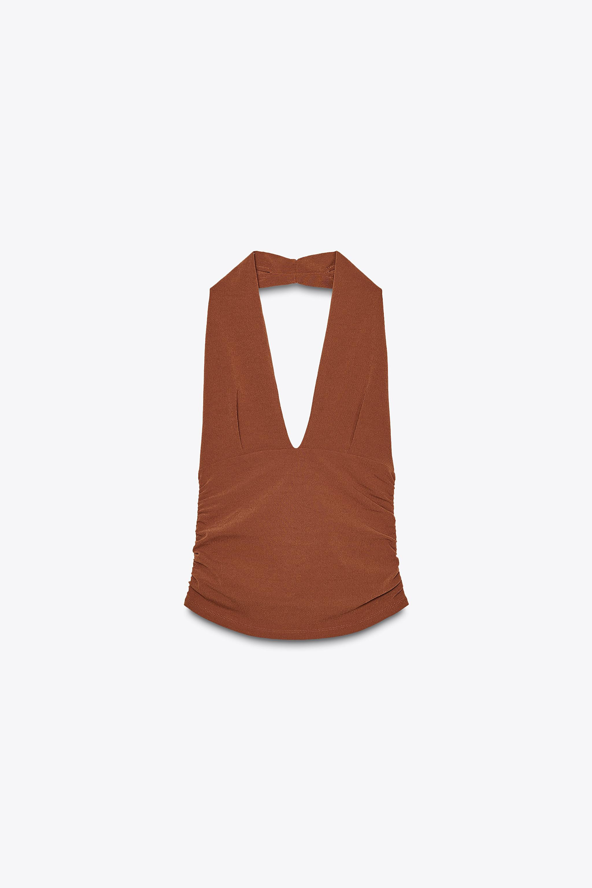 HALTER RUCHED TOP | Zara US
