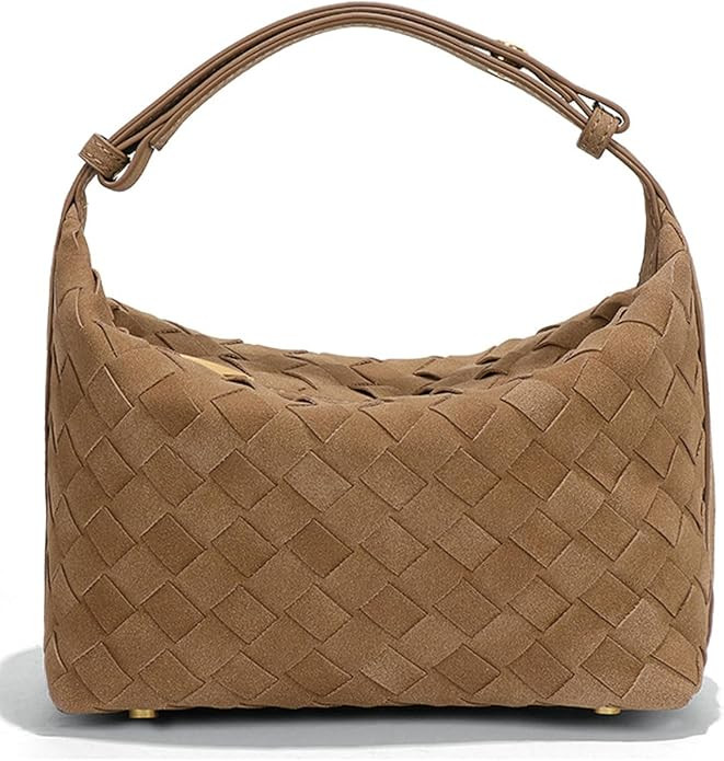 Slouchy Suede Woven Hobo Bags Women Cute Underarm Shoulder Bag Crescent Crossbody Purses Travel S... | Amazon (US)