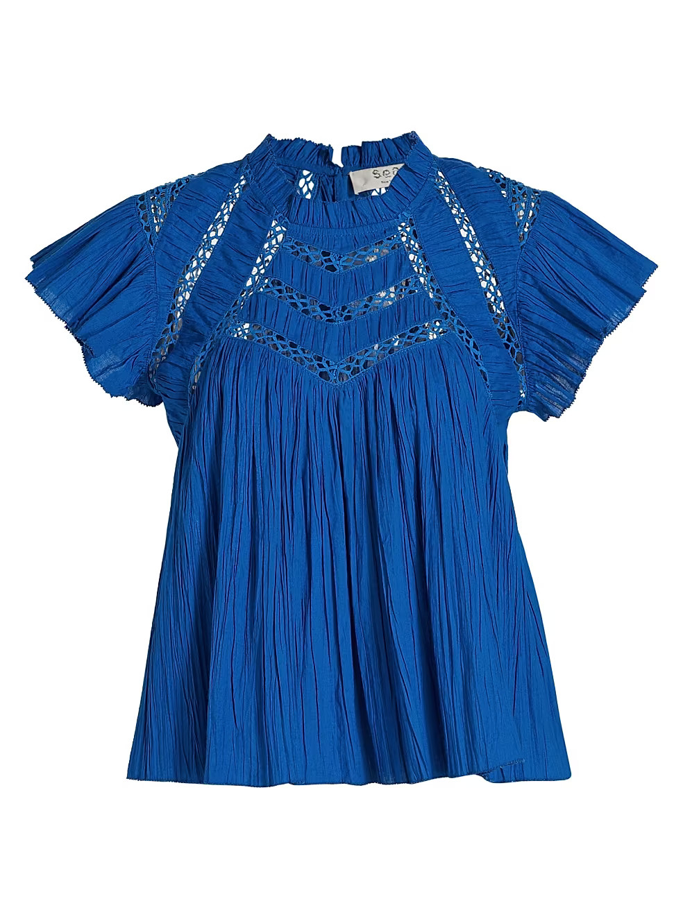 Paco Flutter-Sleeve Top | Saks Fifth Avenue