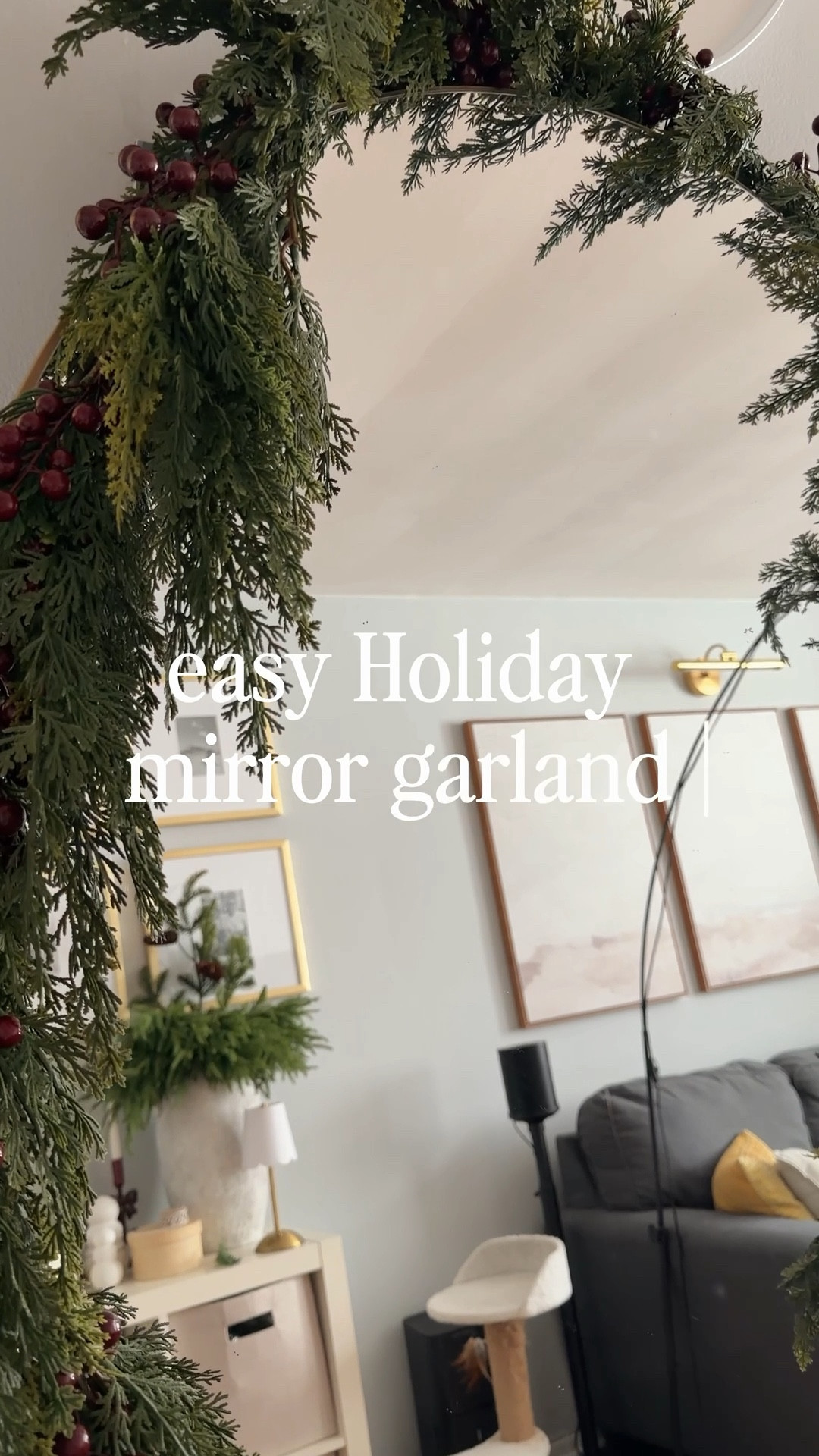 Added little bit rustic touch to my mirror thanks to this holiday garland from @wayfair feels so festive now! #ad #WayfairPartner  #wayfair So many good cozy and good finds during their Cyber Week up to 70% off and fast shipping over $35 from 12/3-12/7!

Holiday decor, Christmas decor, holiday garland, Christmas garland, garland over the mirror, entryway decor 

#LTKHoliday #LTKSeasonal #LTKHome