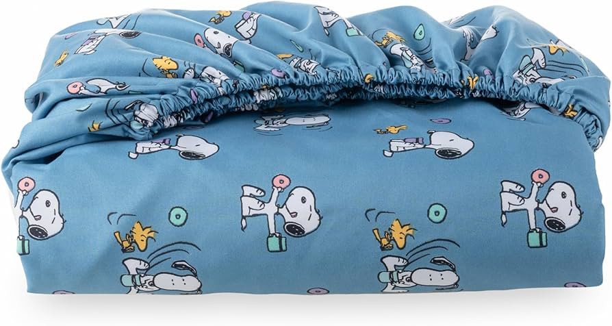 Berkshire Blanket Peanuts® Fitted Sheet Twin Size, Cute Character Snoopy Microfiber Sheet with D... | Amazon (US)