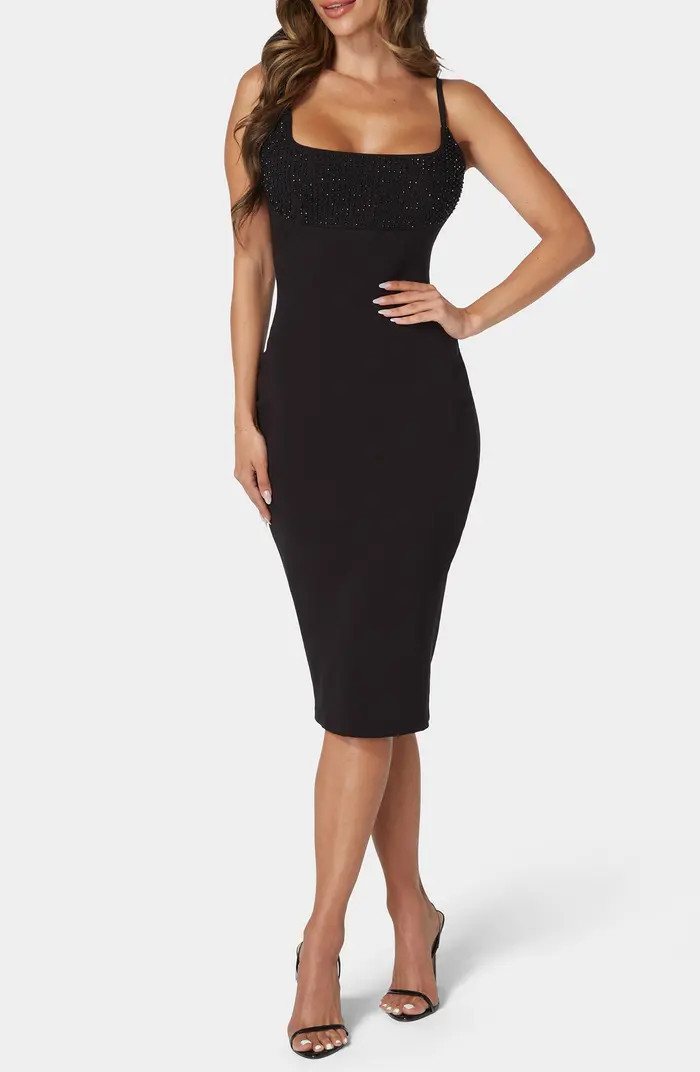 Sequin Embellished Body-Con Midi Dress | Nordstrom Rack