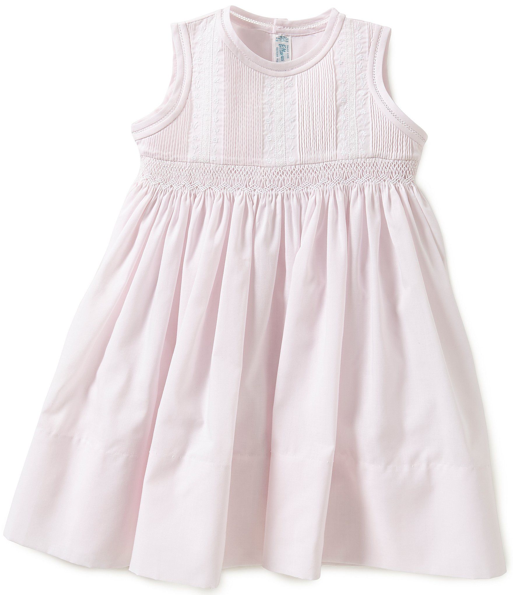 Little Girls 2T-4T Pintucked Lace Detailed Dress | Dillard's