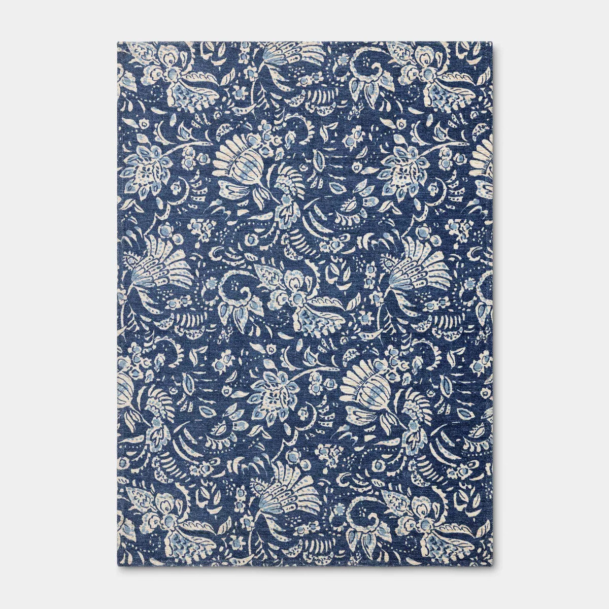 5'x7' Paisley Area Rug Blue/White - Threshold™ | Target