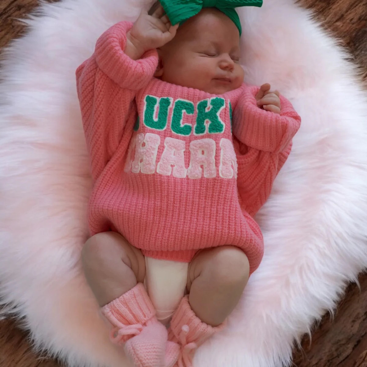 Knit Sweater, Lucky Charm Bubblegum | SpearmintLOVE