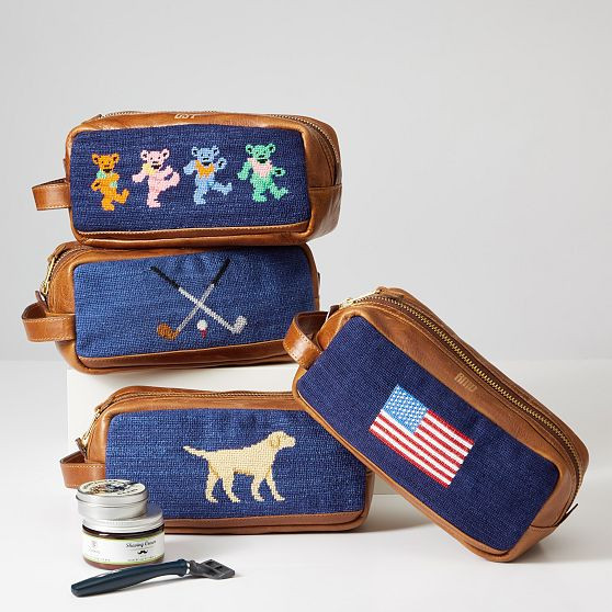 Smathers & Branson Needlepoint Travel Pouch | Mark and Graham