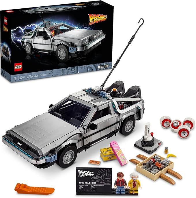 LEGO Icons Back to The Future Time Machine 10300, Model Car Building Kit Based on The Delorean fr... | Amazon (US)