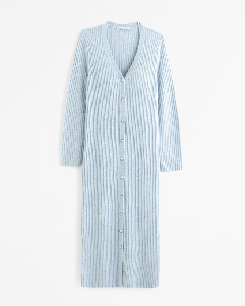 Ribbed Sweater Duster Dress | Abercrombie & Fitch (US)