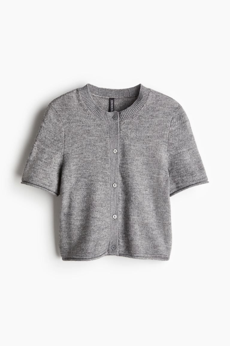 Short-sleeved Fine-knit Cardigan | H&M (US + CA)