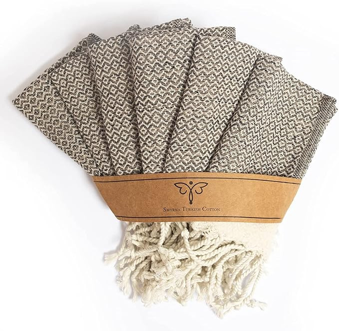 Smyrna Turkish Cotton Wash Cloths Pack of 6 | 100% Natural Cotton, 12"x12" | Versatile Bath Towel... | Amazon (US)