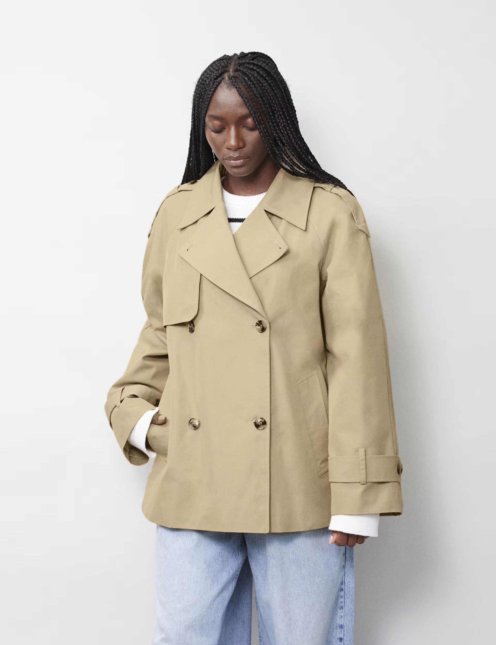 Cotton Rich Short Trench Coat | Marks & Spencer (UK)