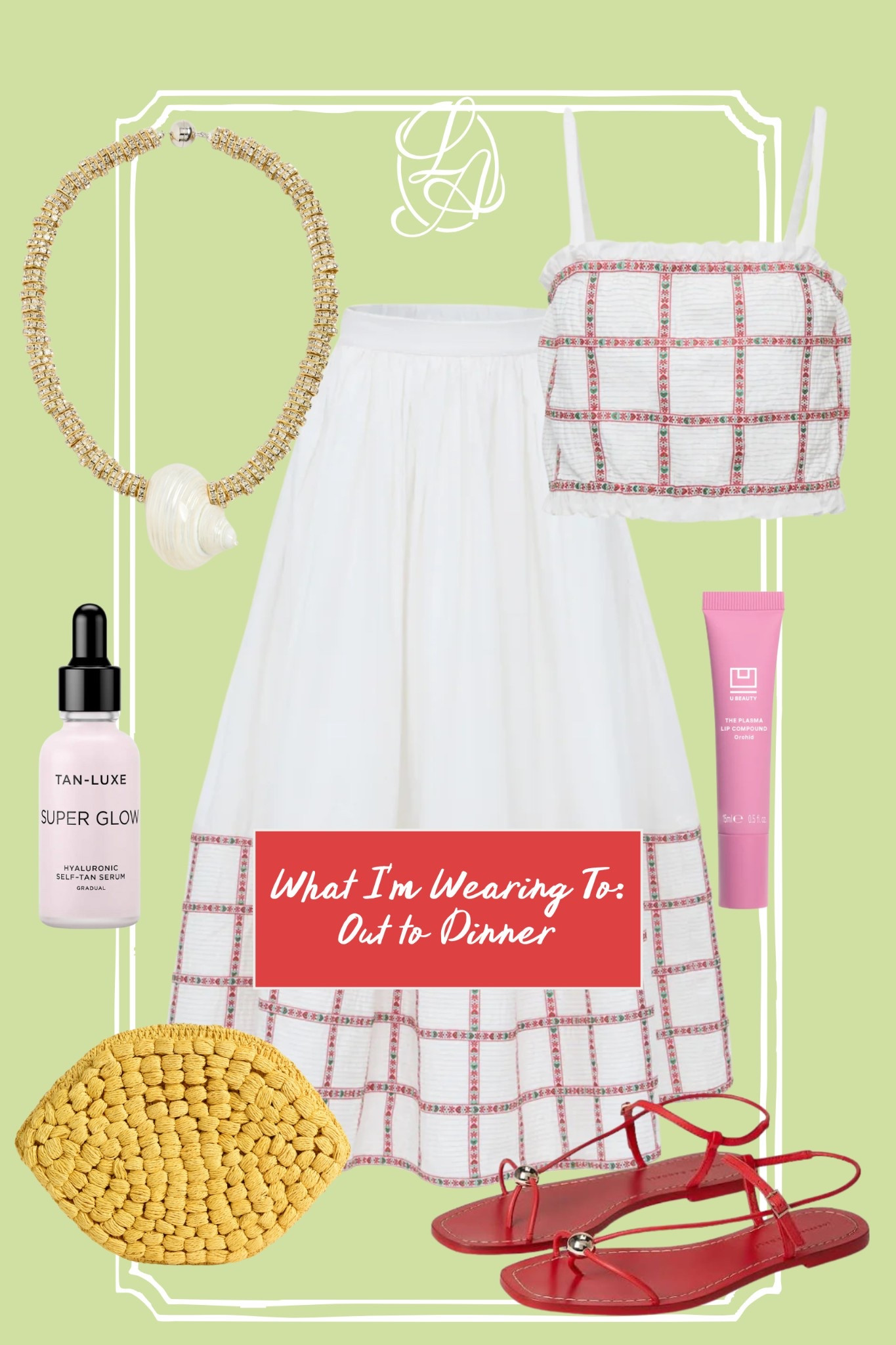 A fun vacation inspired out to dinner look 🍋