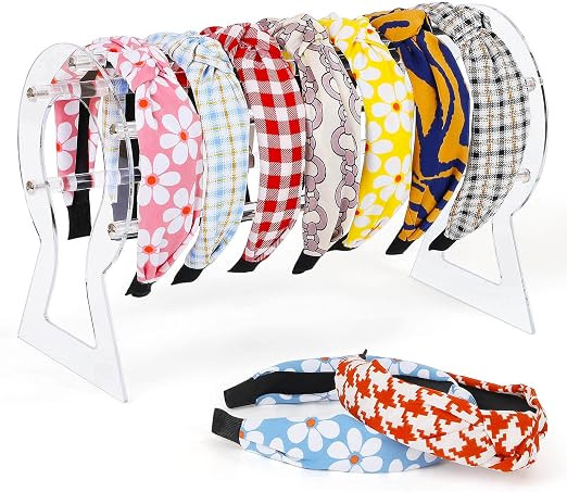Headband Holder, Clear Headband Organizer, Acrylic Hair Hoop Display Stand | Hairband Rack Holder... | Amazon (US)
