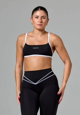 Reluna™ Contrast Square Neck Sports Bra Black 2XL / Black | Paragon Fitwear