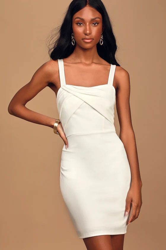 Sweetest Moments Ivory Ruched Bodycon Dress | Lulus