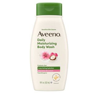Aveeno Daily Moisturizing Body Wash, Shea Butter Berry, 18 oz | CVS | CVS Health