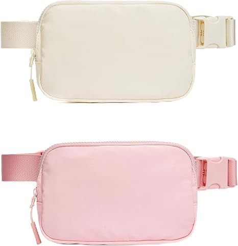 Telena Beige Belt Bag & Pink Belt Bag | Amazon (US)