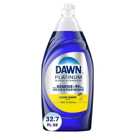 Dawn Platinum Bleach Alternative Dish Soap, Dishwashing Liquid, Clean Lemon, 32.7 fl oz | Walmart (US)