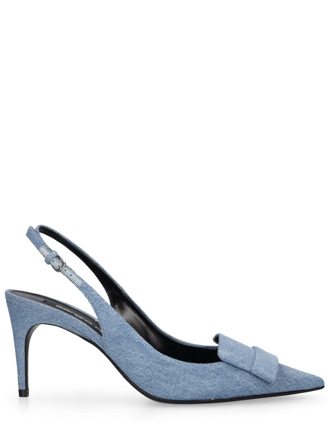 75mm Denim Slingback Pumps | Luisaviaroma