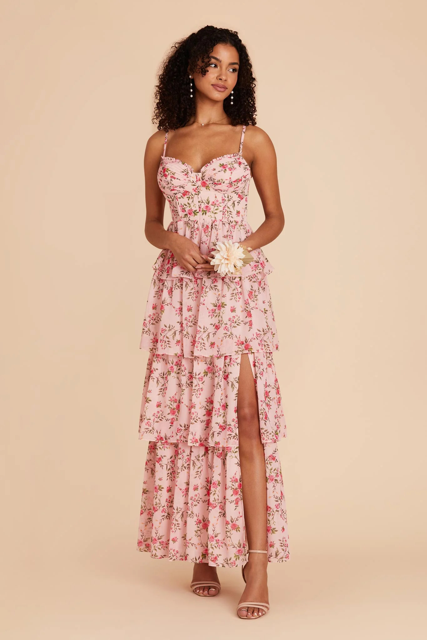 Lola Chiffon Dress - Wild Rose Garden | Birdy Grey