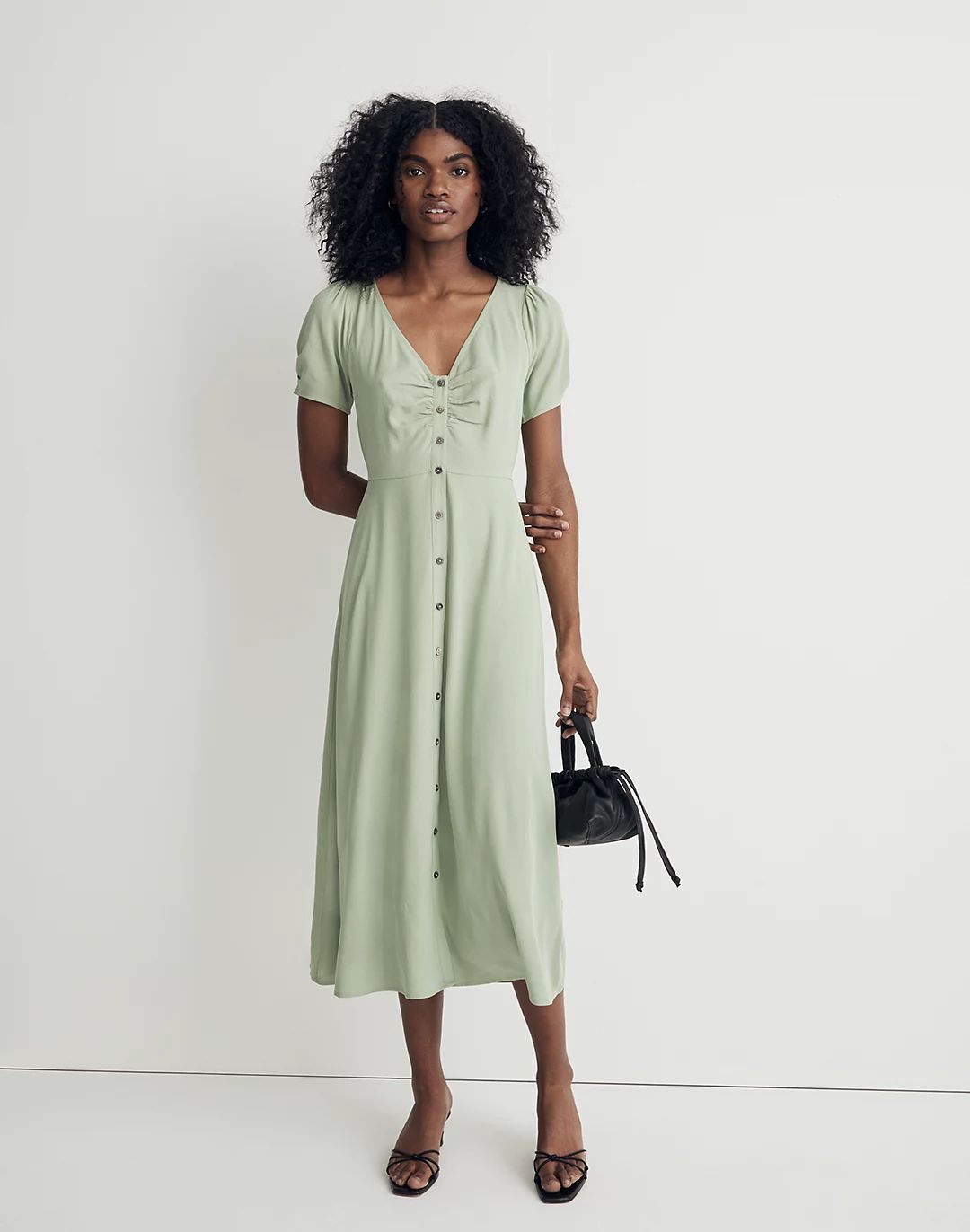 Leedra Button-Front Midi Dress | Madewell