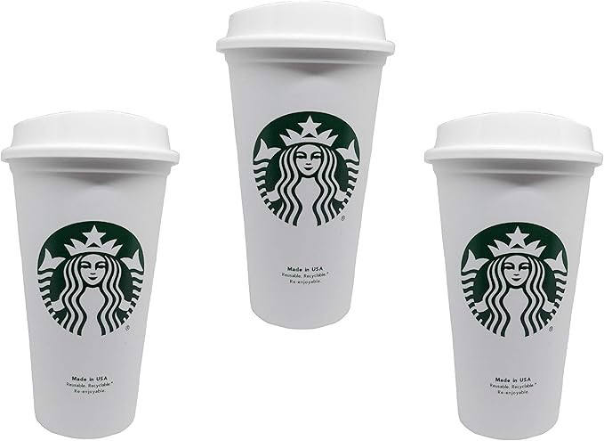 Starbucks Reusable Cup To Go Travel Coffee Tea Tumbler 16 Oz (Pack of 3) | Amazon (US)